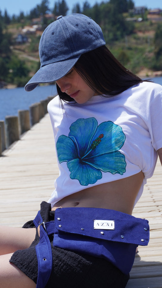Tshirt Hibisco Blue
